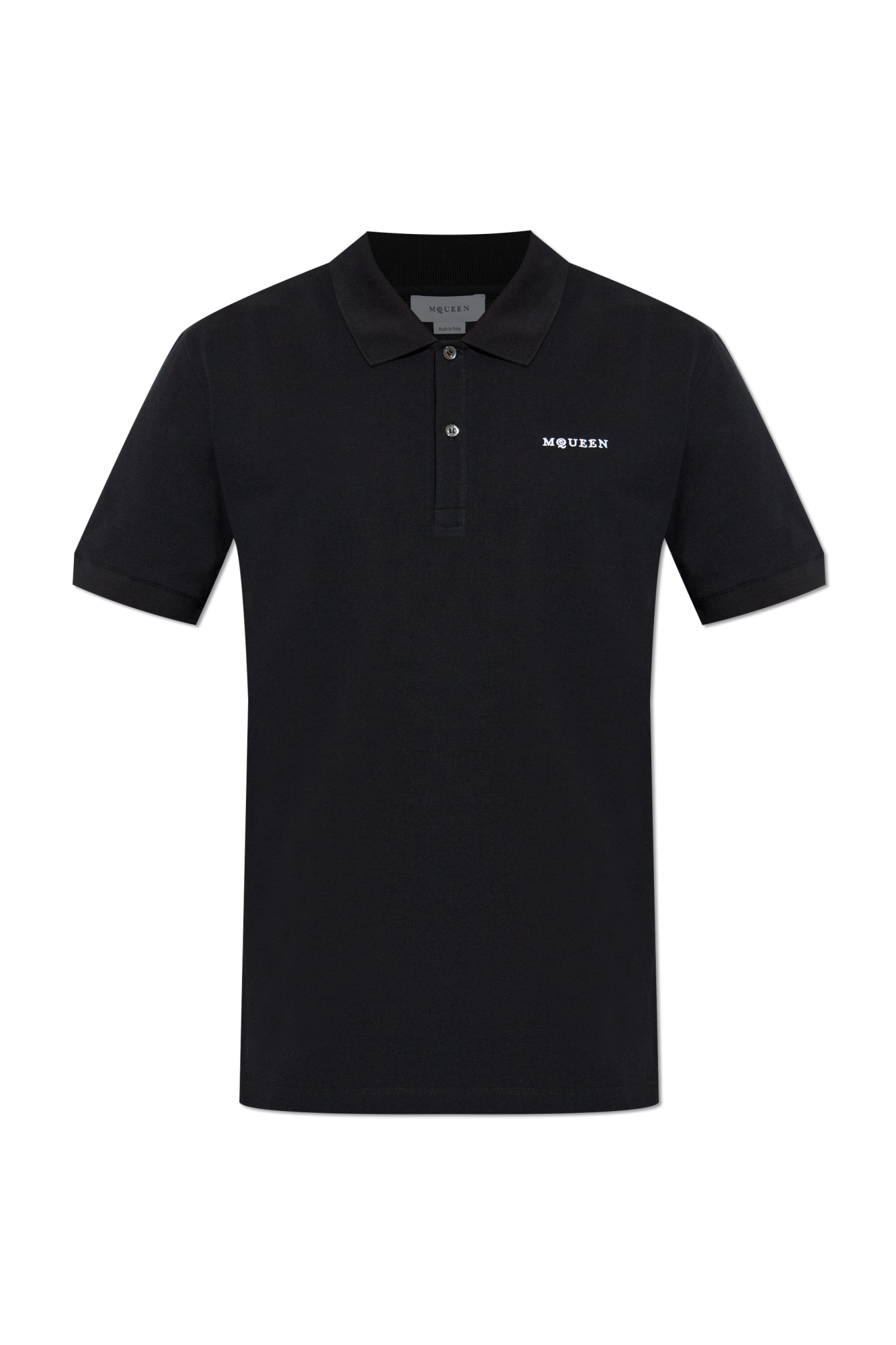 Black Polo with embroidered logo Alexander McQueen - Vitkac AS